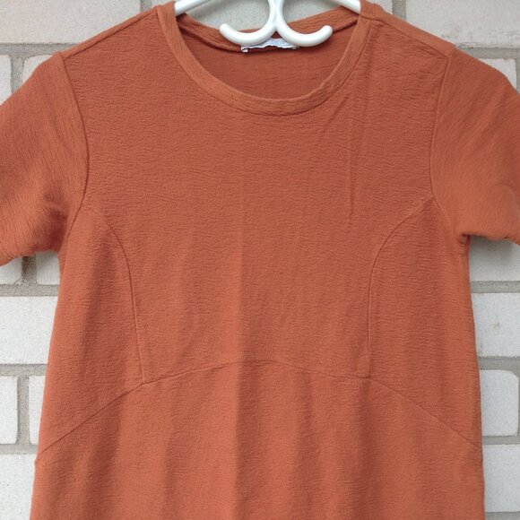 Zara Trafaluc Orange Tunic Top Dress - Picture 3 of 10